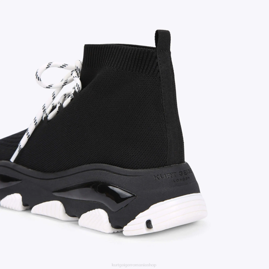 bărbați alb negru Kurt Geiger dantela londra lettie knit N02B610 | încălțăminte