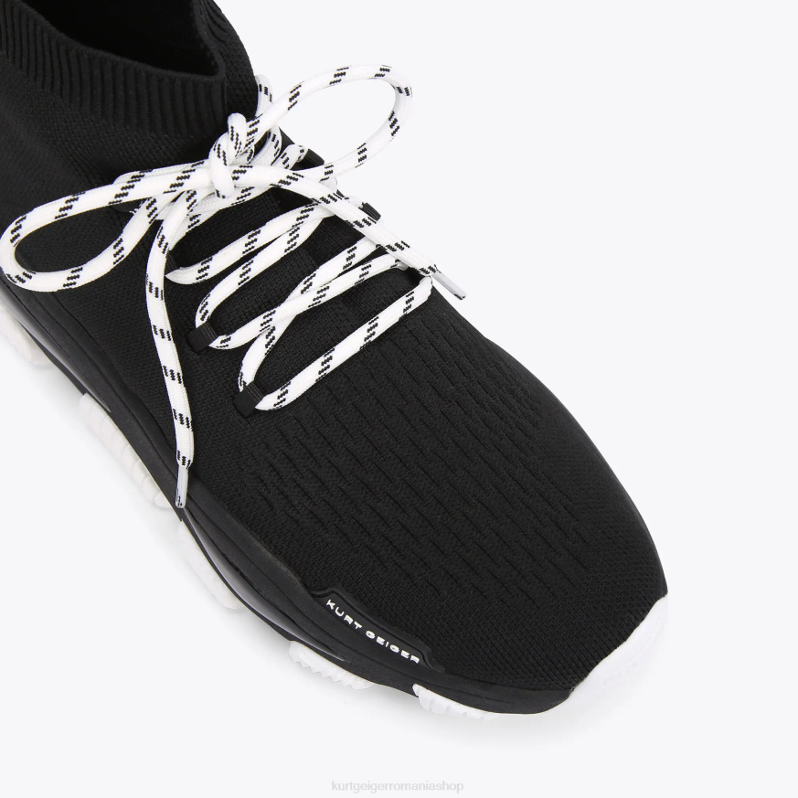 bărbați alb negru Kurt Geiger dantela londra lettie knit N02B610 | încălțăminte