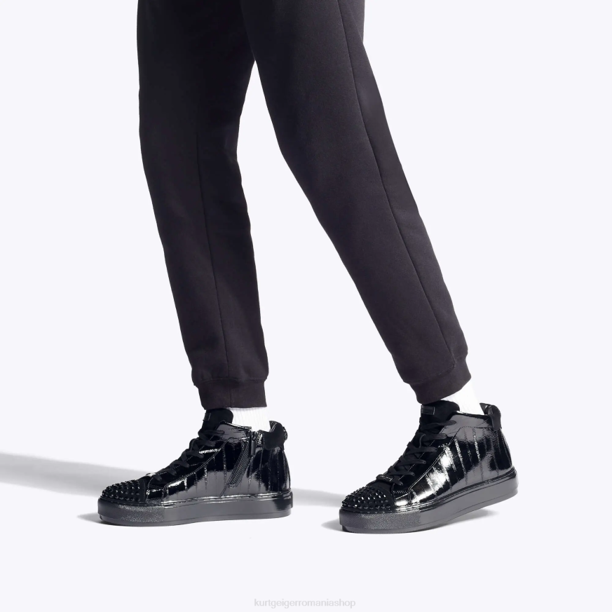 bărbați negru Kurt Geiger london laney eel high top N02B605 | încălțăminte