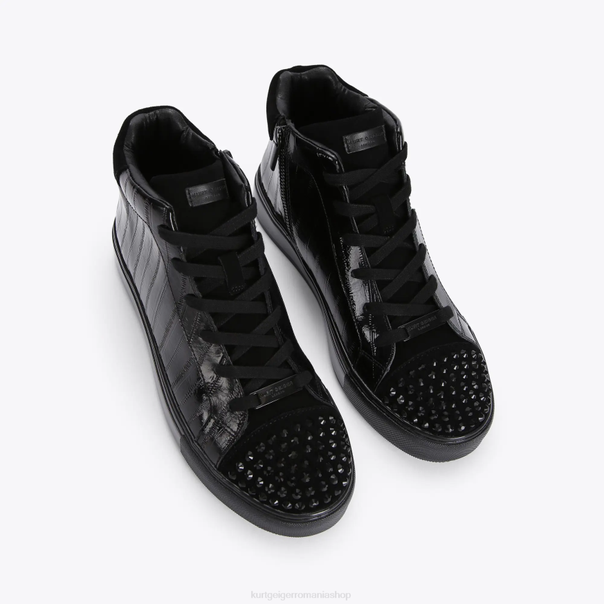 bărbați negru Kurt Geiger london laney eel high top N02B605 | încălțăminte