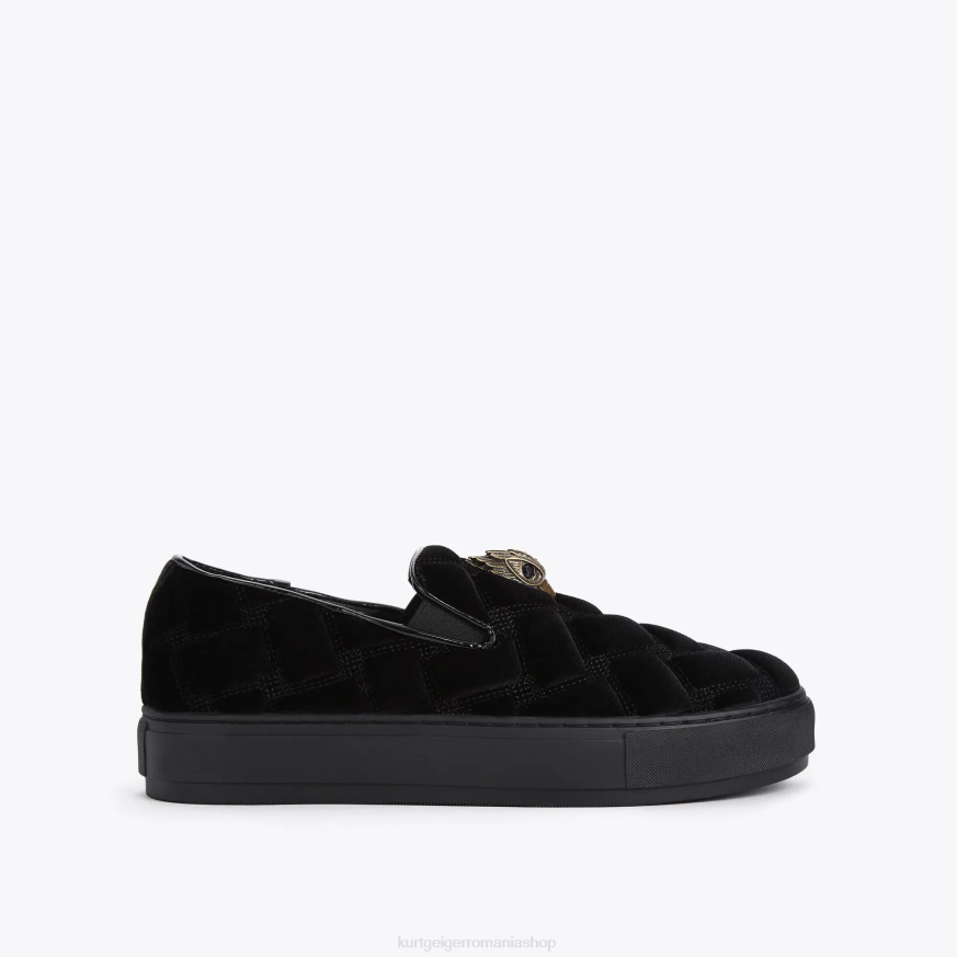 bărbați negru Kurt Geiger london laney matlasat slip on N02B608 | încălțăminte