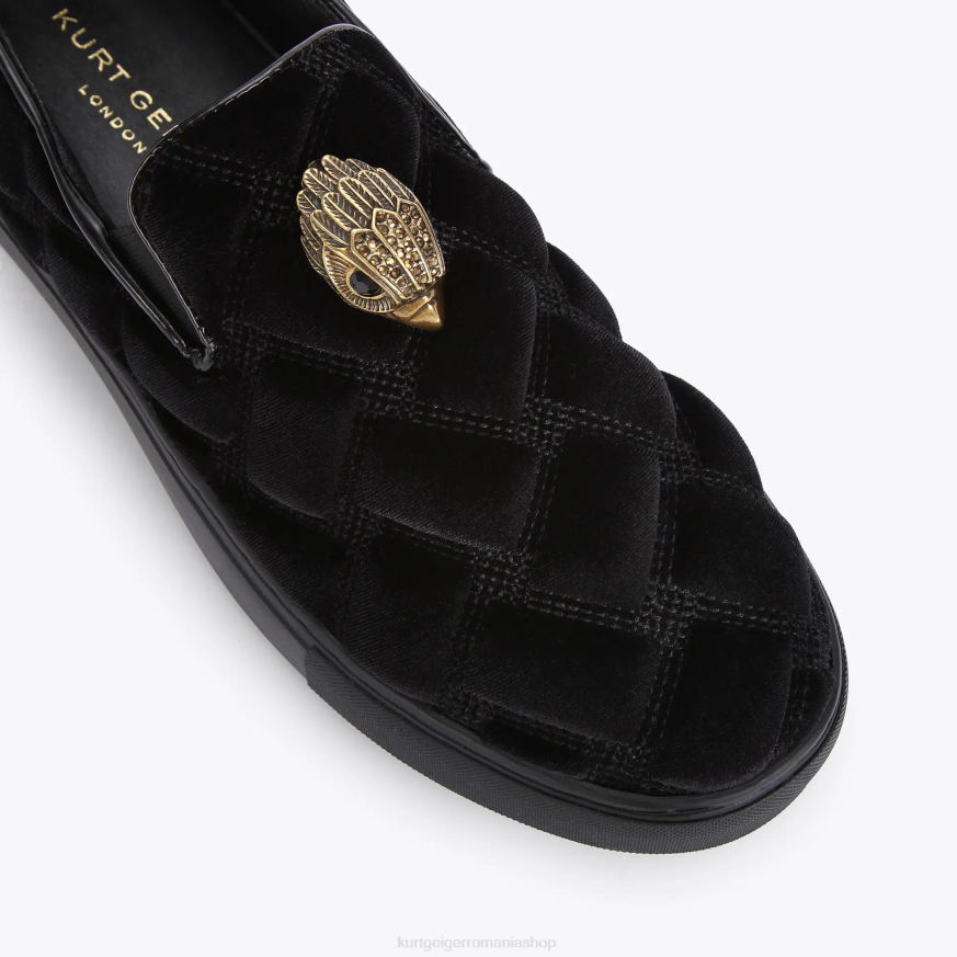 bărbați negru Kurt Geiger london laney matlasat slip on N02B608 | încălțăminte