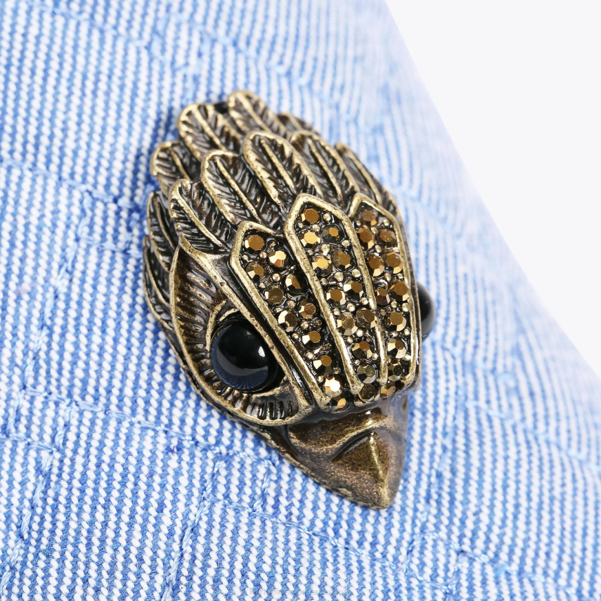 bărbați albastru Kurt Geiger london hugh eagle denim N02B626 | încălțăminte