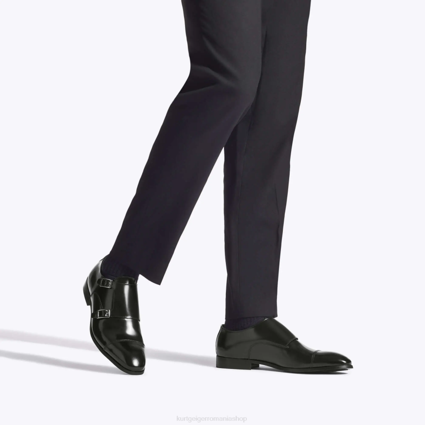 bărbați negru Kurt Geiger Londra Harry Monk N02B646 | încălțăminte