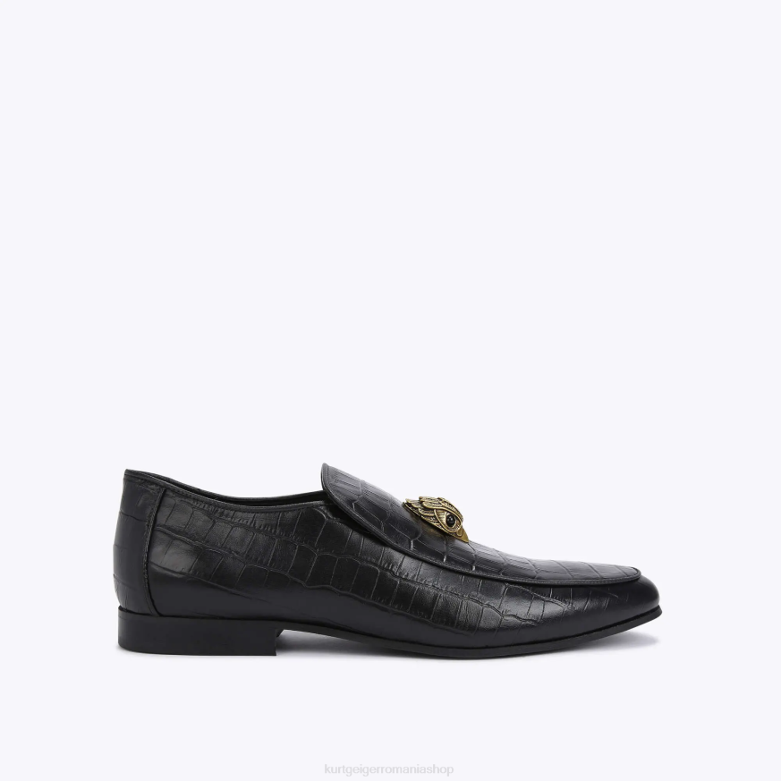bărbați negru Kurt Geiger london hugh eagle croc N02B627 | încălțăminte