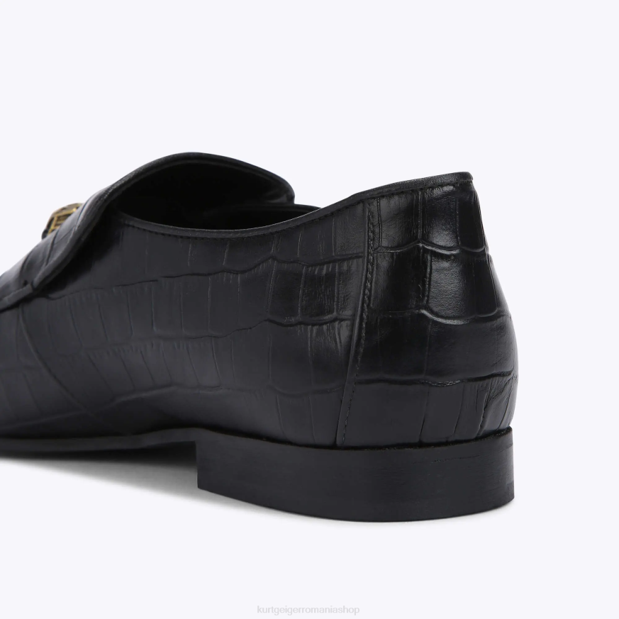 bărbați negru Kurt Geiger london hugh eagle croc N02B627 | încălțăminte