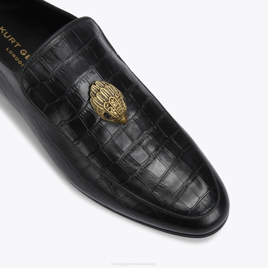 bărbați negru Kurt Geiger london hugh eagle croc N02B627 | încălțăminte