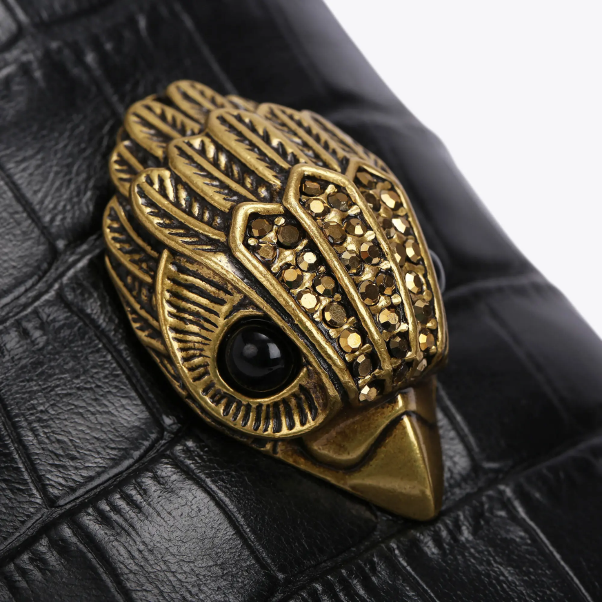 bărbați negru Kurt Geiger london hugh eagle croc N02B627 | încălțăminte