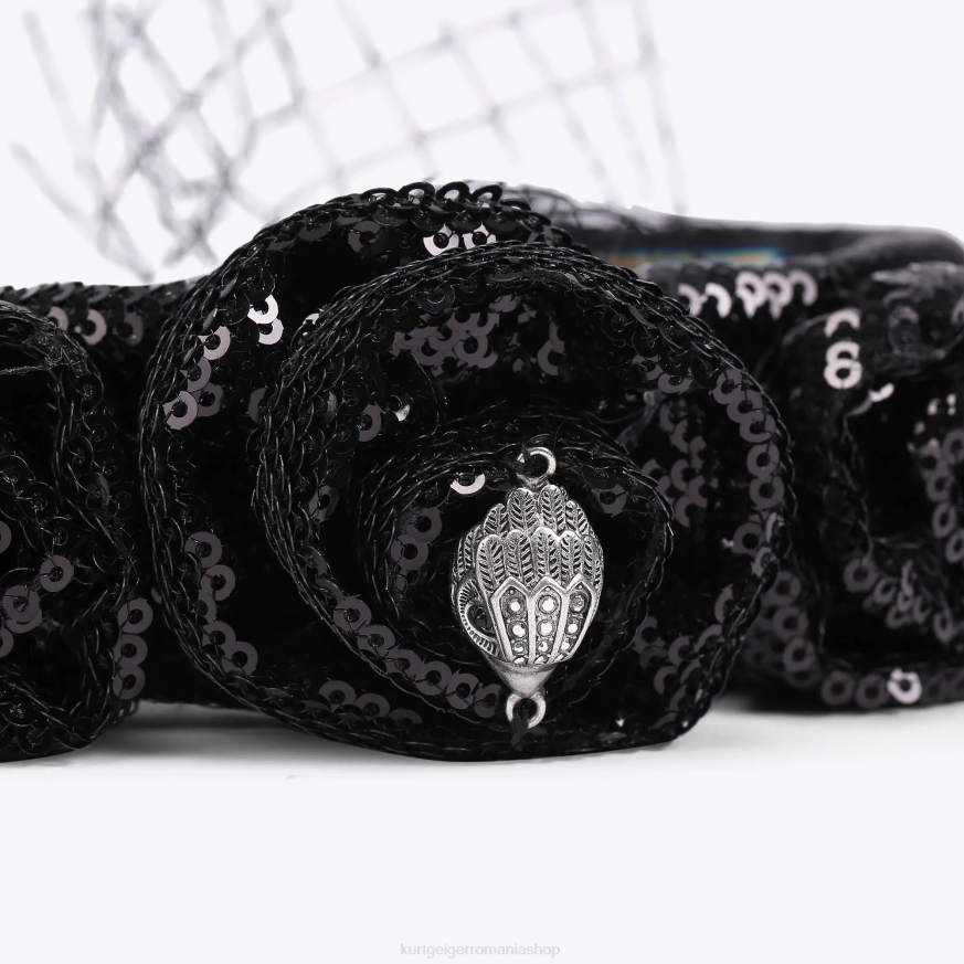 femei negru Kurt Geiger bentita de paiete londra N02B518 | accesorii