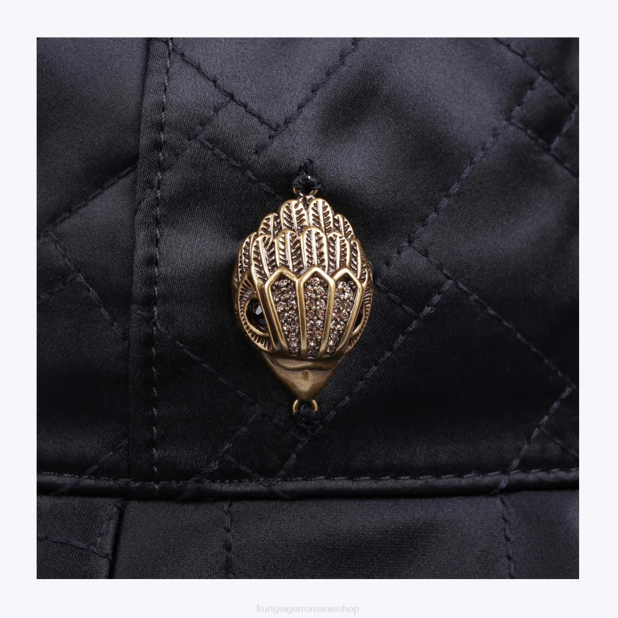femei negru Kurt Geiger pălărie de găleată london kensington N02B525 | accesorii
