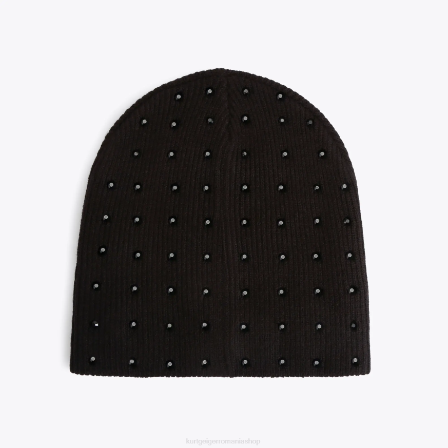 femei negru Kurt Geiger palarie de cristal londra N02B521 | accesorii
