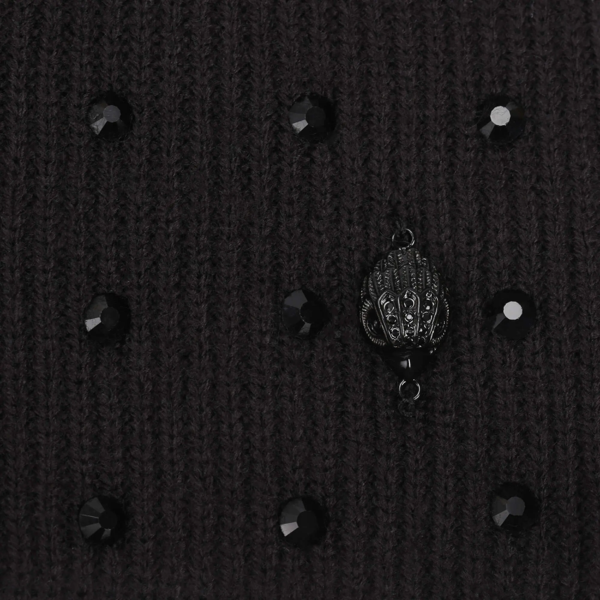 femei negru Kurt Geiger palarie de cristal londra N02B521 | accesorii