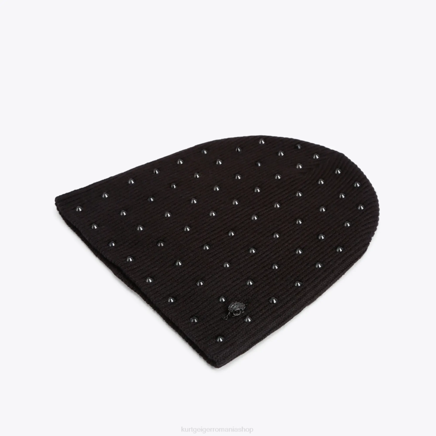 femei negru Kurt Geiger palarie de cristal londra N02B521 | accesorii