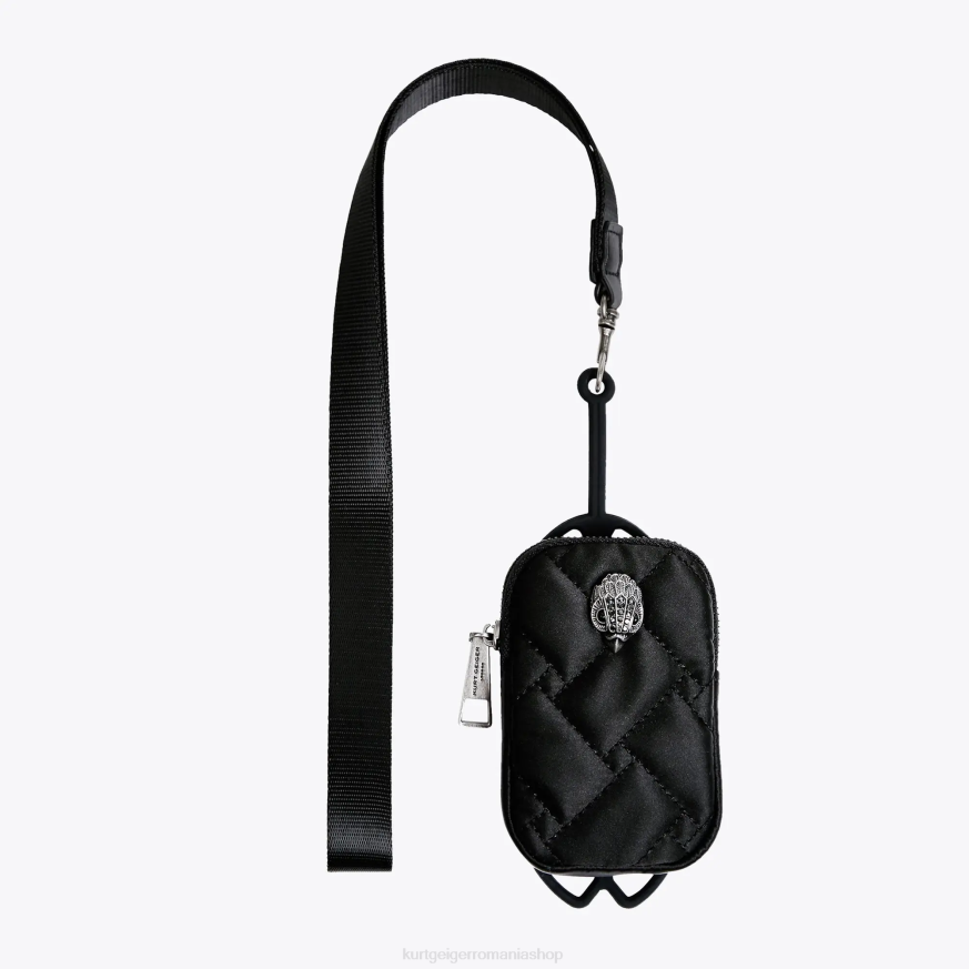 femei combinație de negru Kurt Geiger suport pentru telefon london eagle husă N02B537 | accesorii