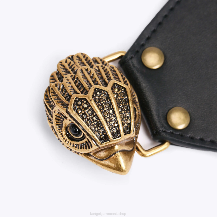 femei negru Kurt Geiger centura london egle stretch 65 N02B567 | accesorii