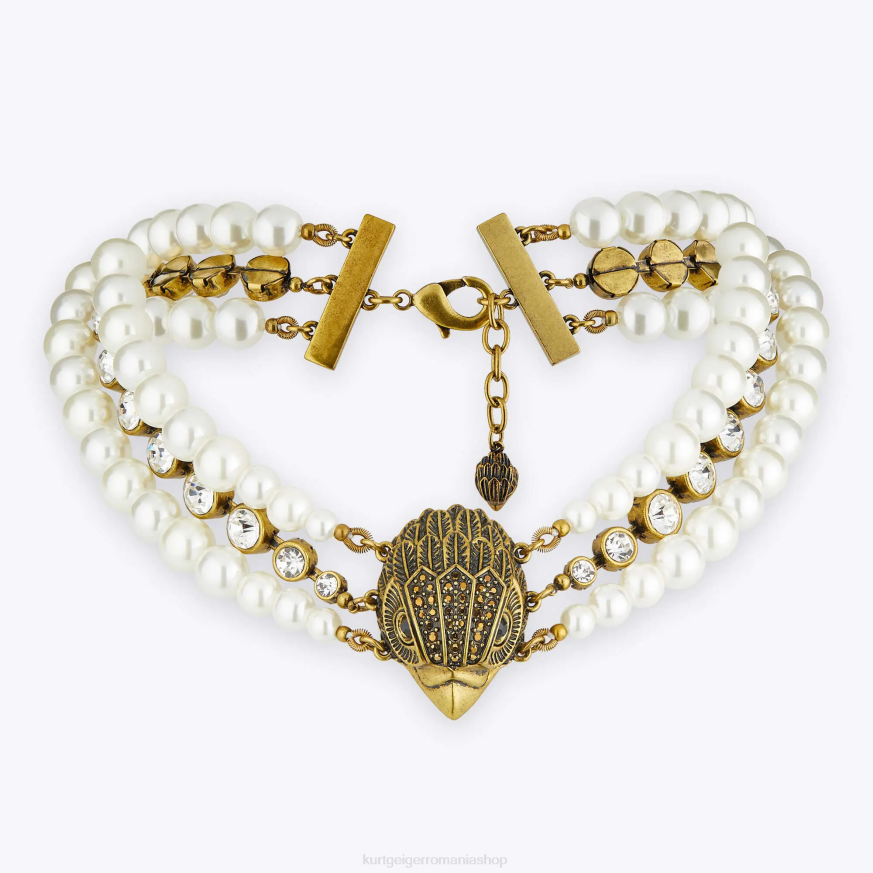 femei alb Kurt Geiger colier london eagle pearl xl N02B571 | accesorii
