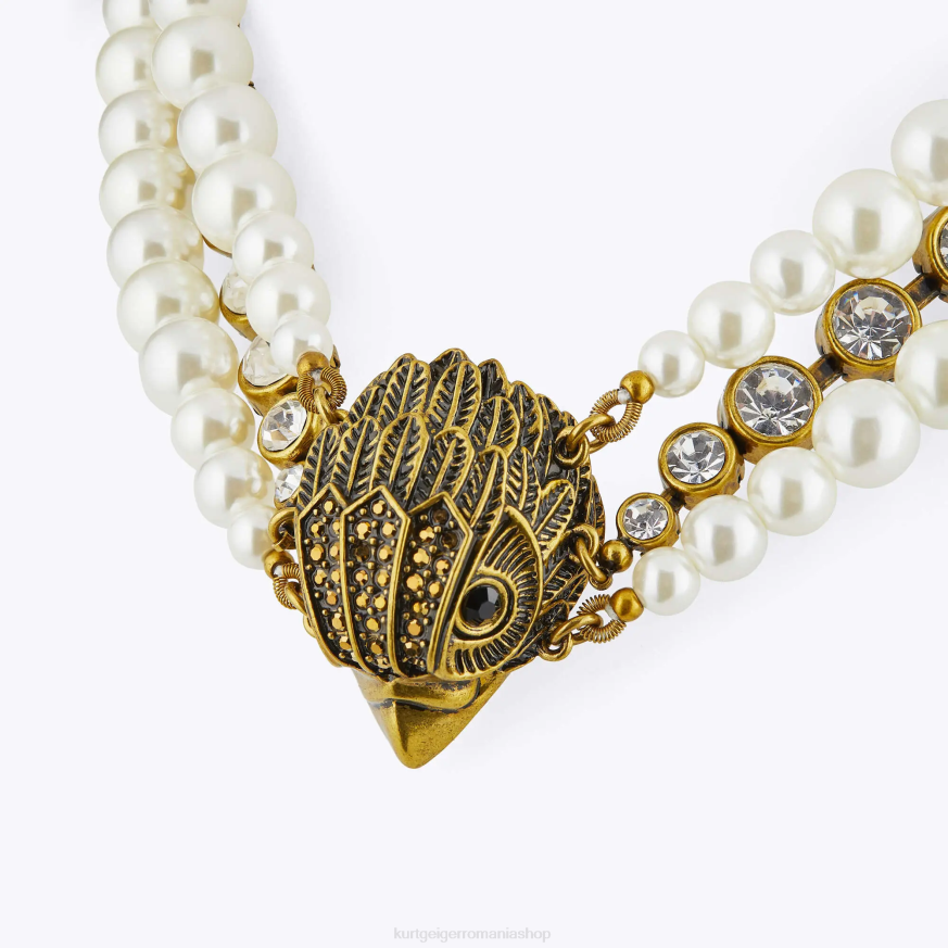 femei alb Kurt Geiger colier london eagle pearl xl N02B571 | accesorii