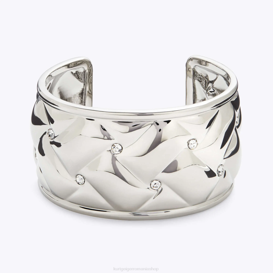 femei argint Kurt Geiger bratara xl matlasata metal londra N02B544 | accesorii