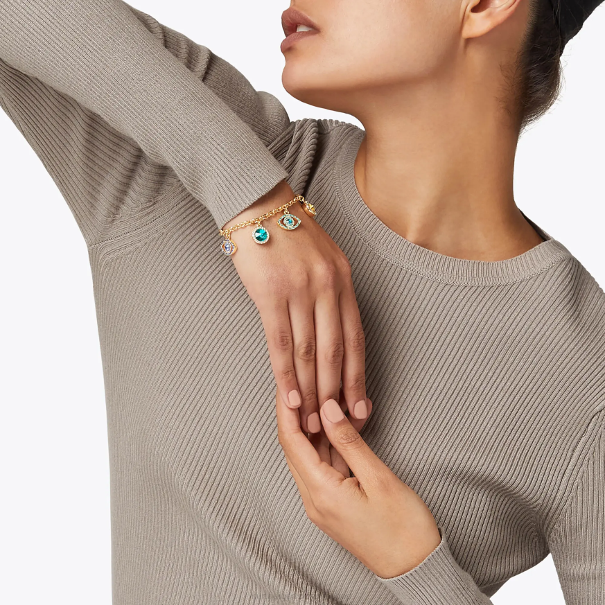 femei aur Kurt Geiger brăţară de cristal de ochi rău din Londra N02B588 | accesorii