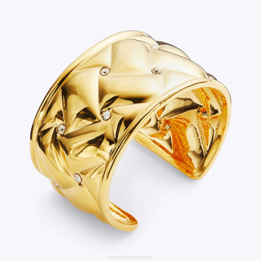 femei aur Kurt Geiger bratara xl matlasata metal londra N02B543 | accesorii