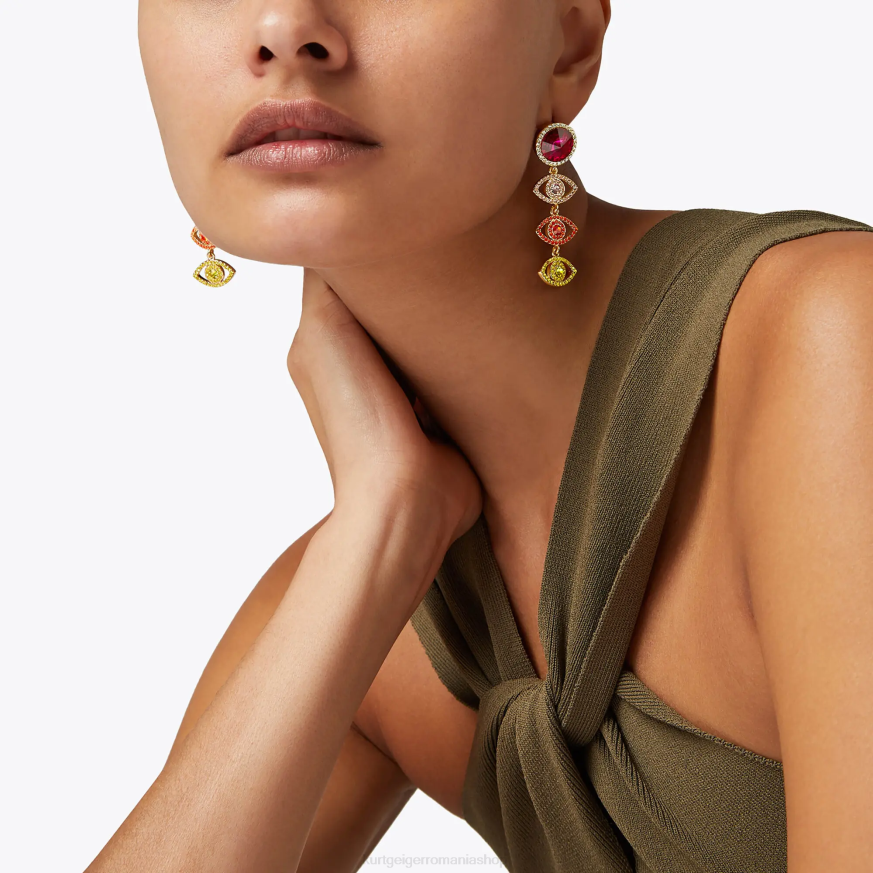 femei aur Kurt Geiger cercei picături de ochi mali din Londra N02B587 | accesorii