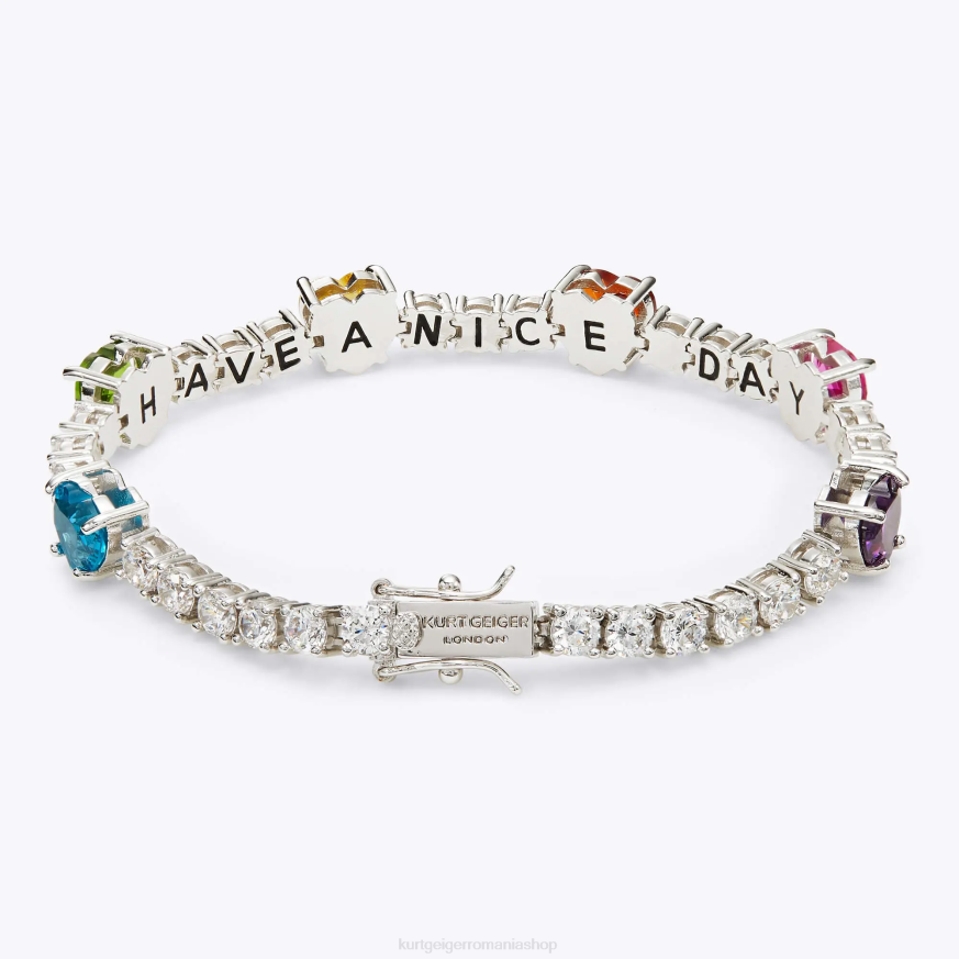 femei combinație de argint Kurt Geiger brăţară tenis london hearts N02B551 | accesorii