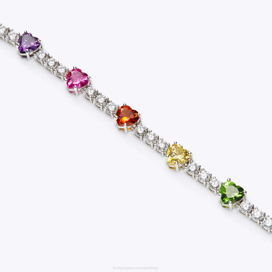 femei combinație de argint Kurt Geiger brăţară tenis london hearts N02B551 | accesorii