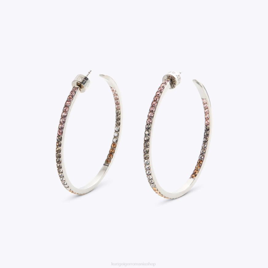 femei combinație de metal Kurt Geiger london rainbow hoops N02B549 | accesorii