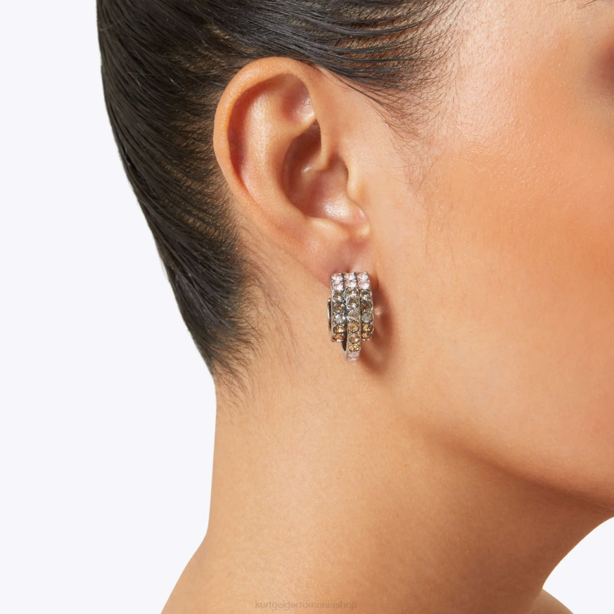 femei combinație de metal Kurt Geiger london rainbow triple hoops N02B206 | accesorii