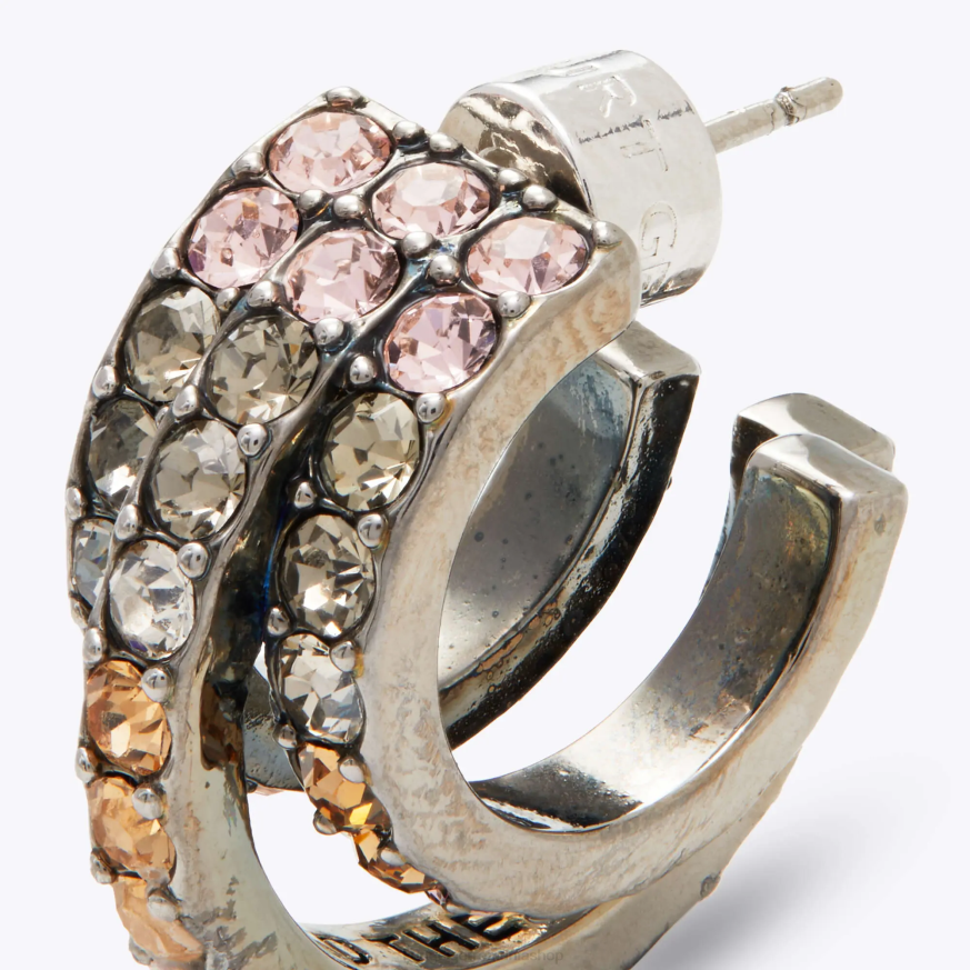 femei combinație de metal Kurt Geiger london rainbow triple hoops N02B206 | accesorii