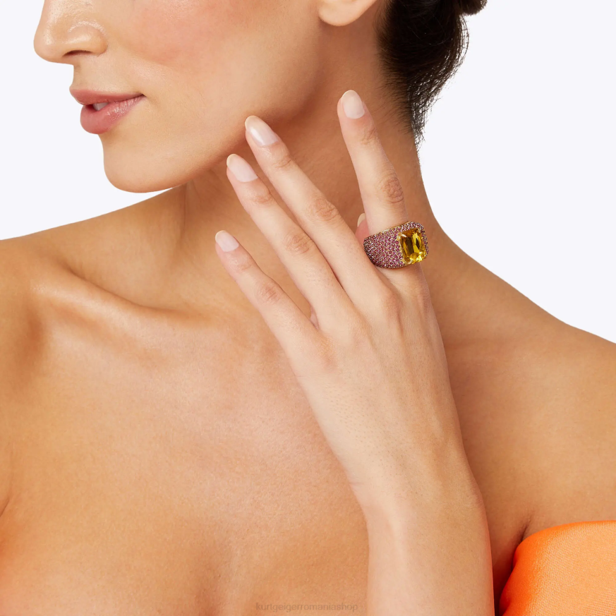 femei fushia Kurt Geiger inel londra xl pavaj cu cristale N02B526 | accesorii