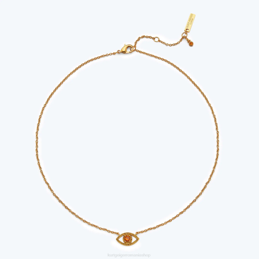 femei galben Kurt Geiger colier cu pandantiv de ochi rău din Londra N02B532 | accesorii