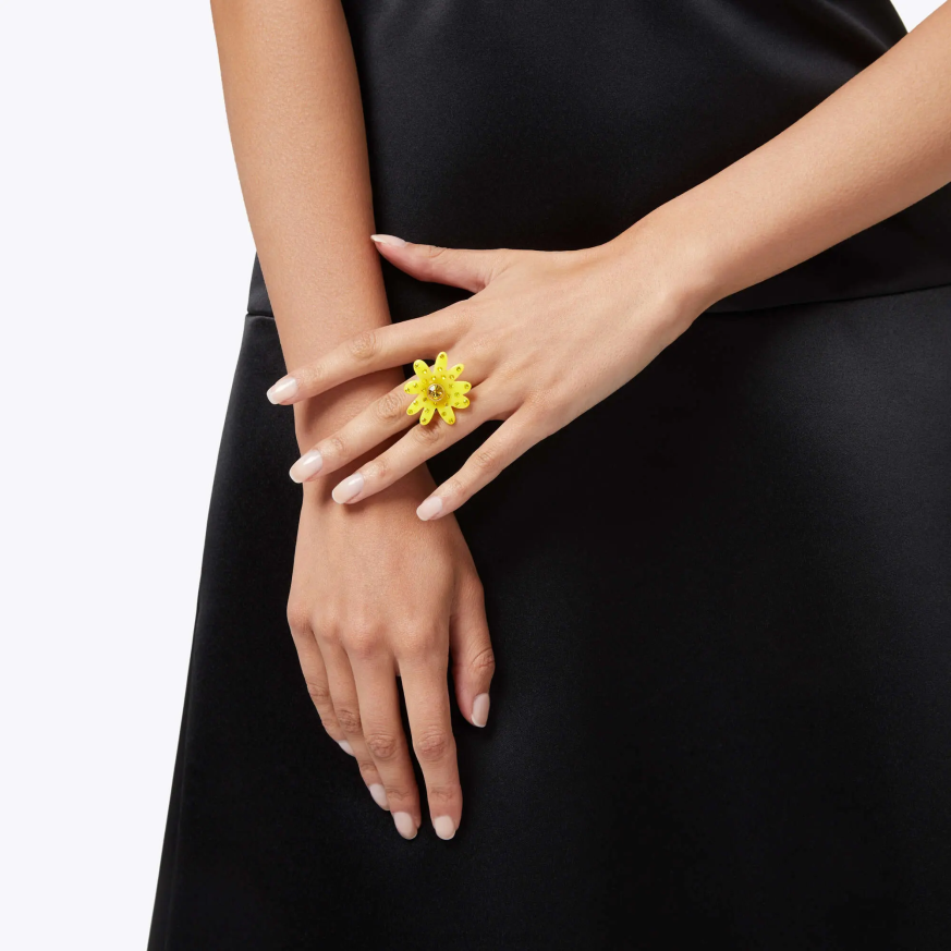 femei galben Kurt Geiger inel de cristal cu margarete din Londra N02B531 | accesorii