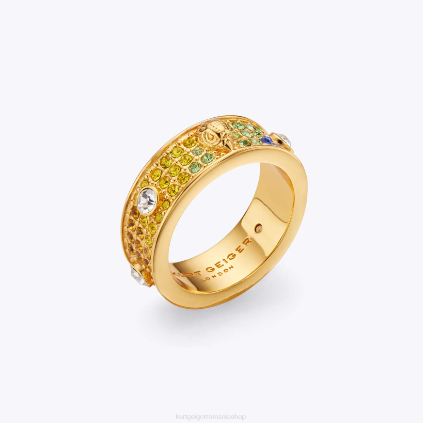 femei multi/altele Kurt Geiger inel de vultur metalic cu cristal de Londra N02B195 | accesorii
