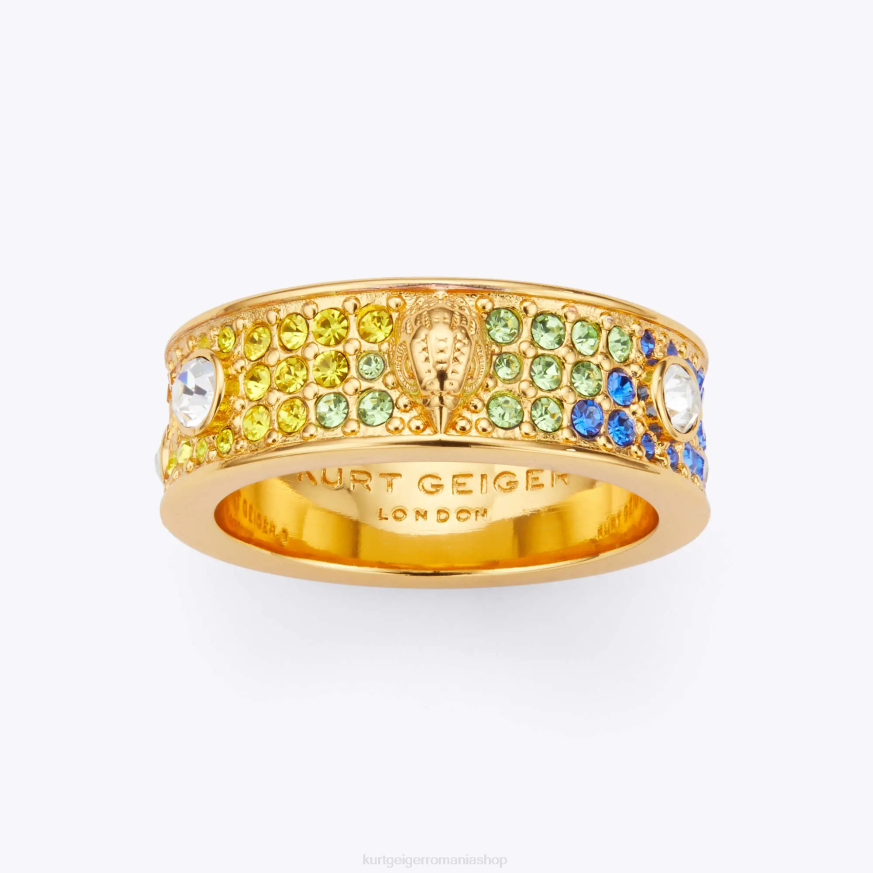 femei multi/altele Kurt Geiger inel de vultur metalic cu cristal de Londra N02B195 | accesorii