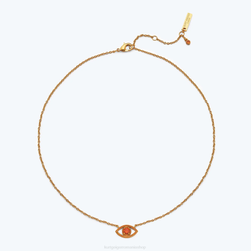 femei portocale Kurt Geiger colier cu pandantiv de ochi rău din Londra N02B535 | accesorii