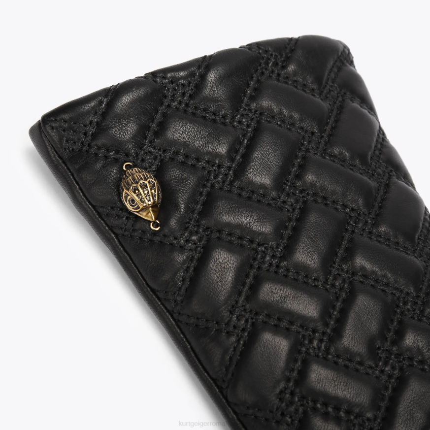 femei negru Kurt Geiger mănuși lungi london kensington N02B504 | accesorii