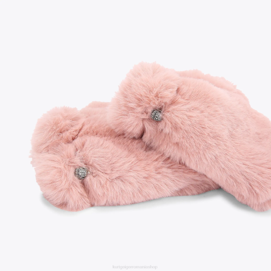 femei roz Kurt Geiger mănuși fără degete de mac de Londra N02B509 | accesorii