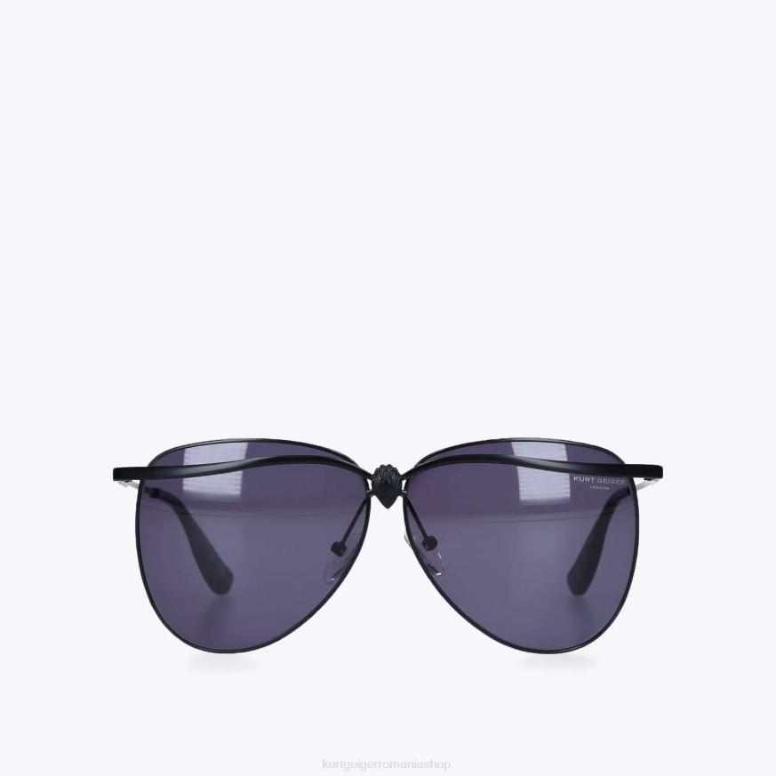 femei negru Kurt Geiger ochelari de soare aviator london eagle N02B465 | accesorii