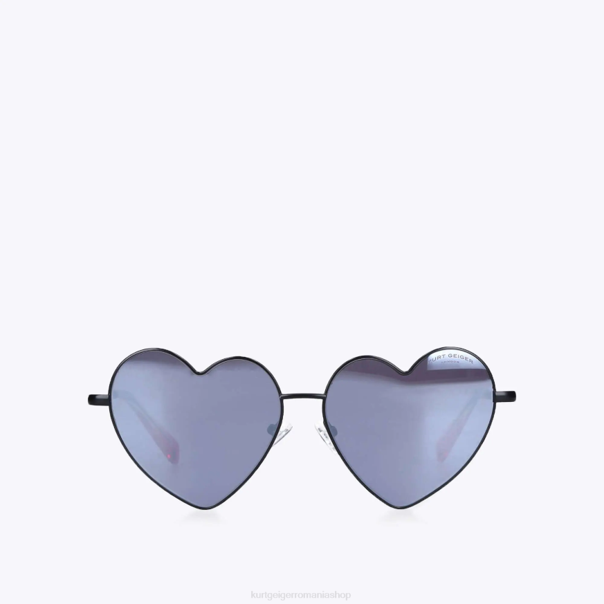 femei negru Kurt Geiger ochelari de soare inimă metalică londra N02B466 | accesorii