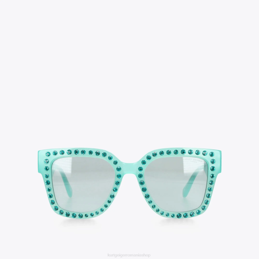femei turcoaz Kurt Geiger London Jewel ochelari de soare N02B461 | accesorii