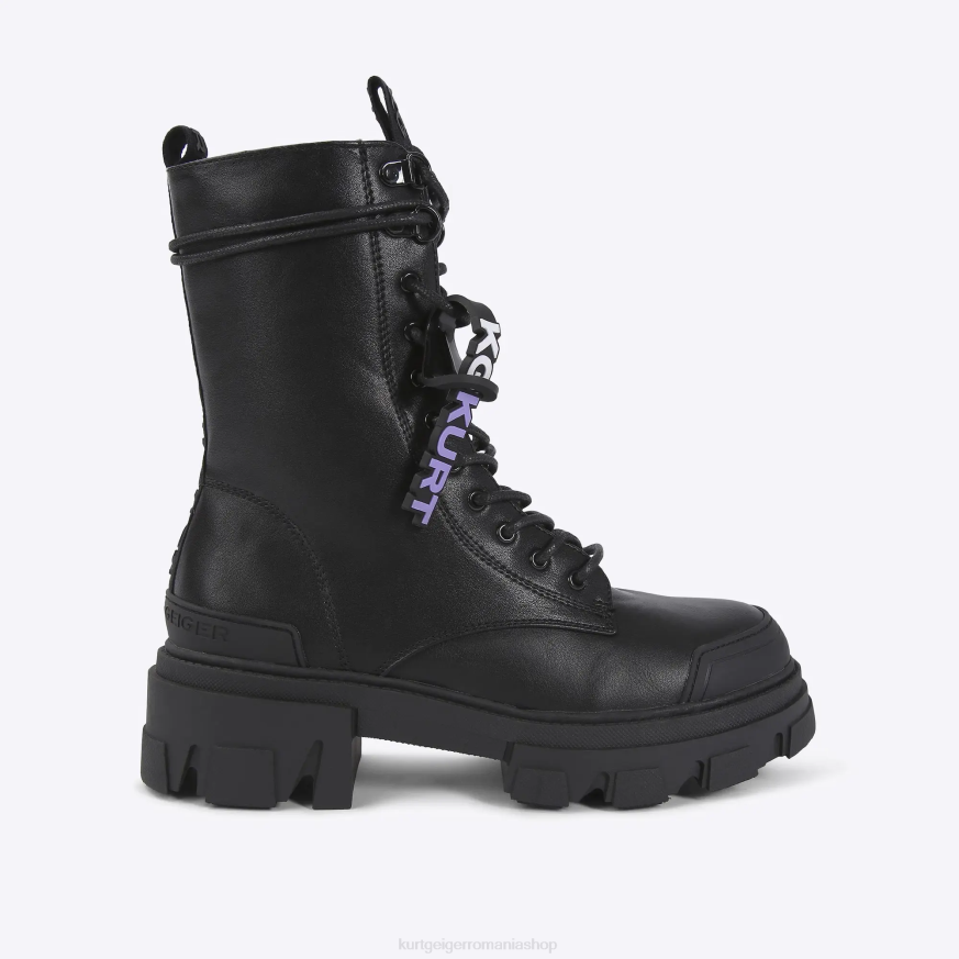 femei negru Kurt Geiger london trekker cu dantelă N02B457 | încălțăminte