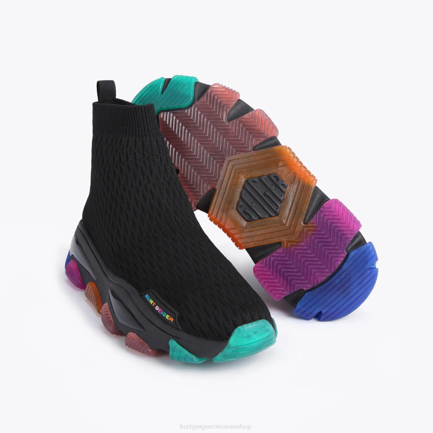 femei combinație de negru Kurt Geiger sos london lettie knit N02B167 | încălțăminte