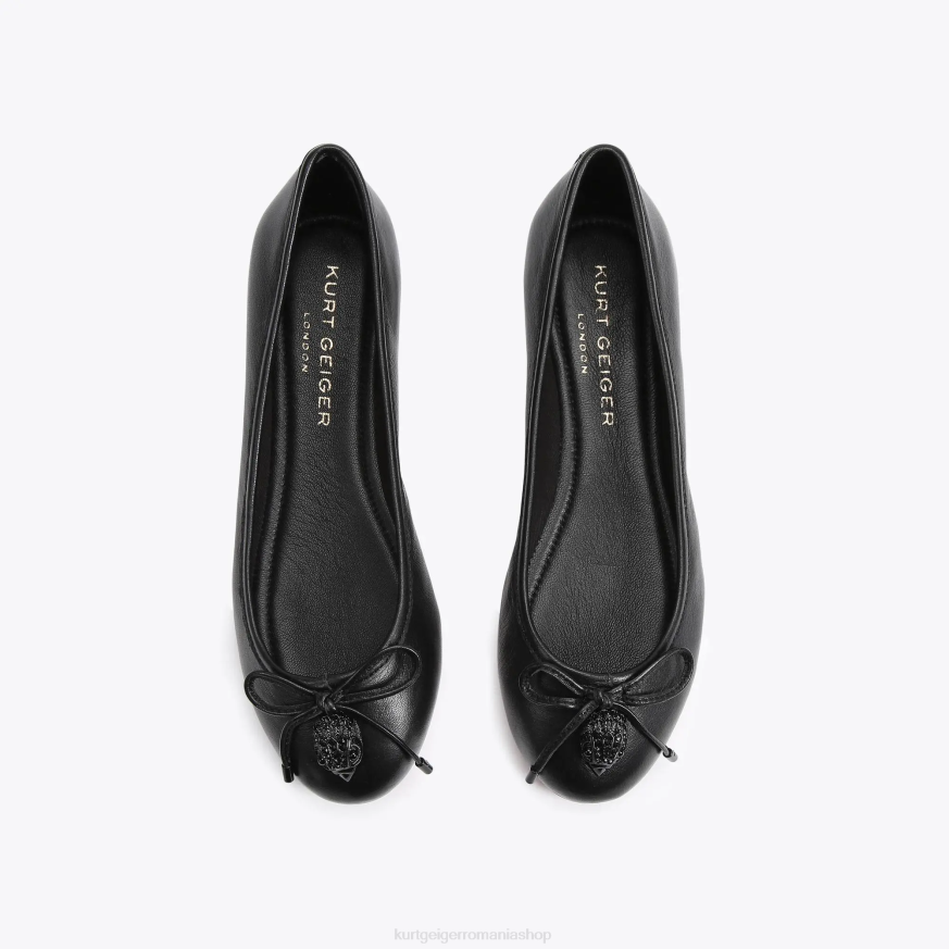 femei negru Kurt Geiger balerină london eagle N02B356 | încălțăminte