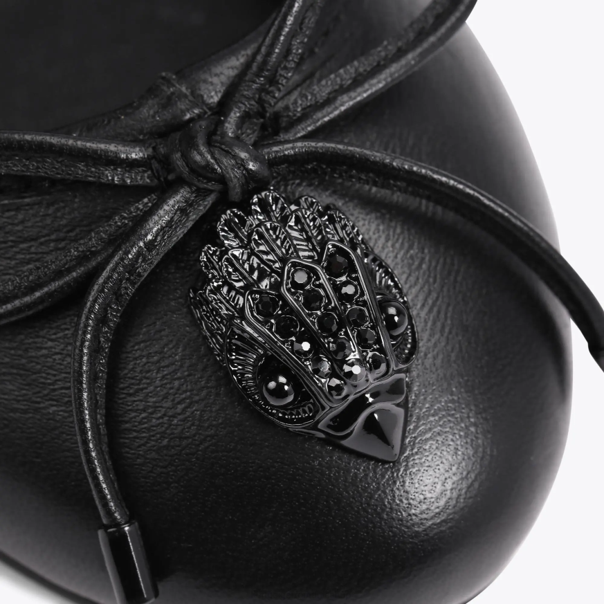 femei negru Kurt Geiger balerină london eagle N02B356 | încălțăminte