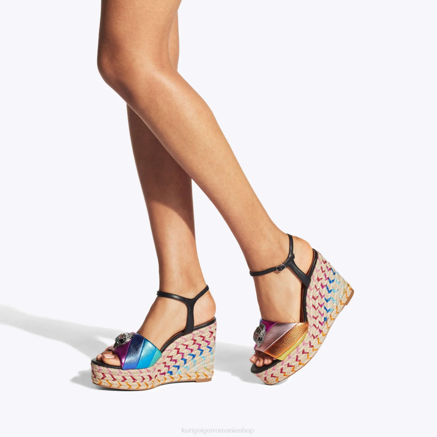 femei combinație de negru Kurt Geiger espadrile london kensington 105 N02B220 | încălțăminte