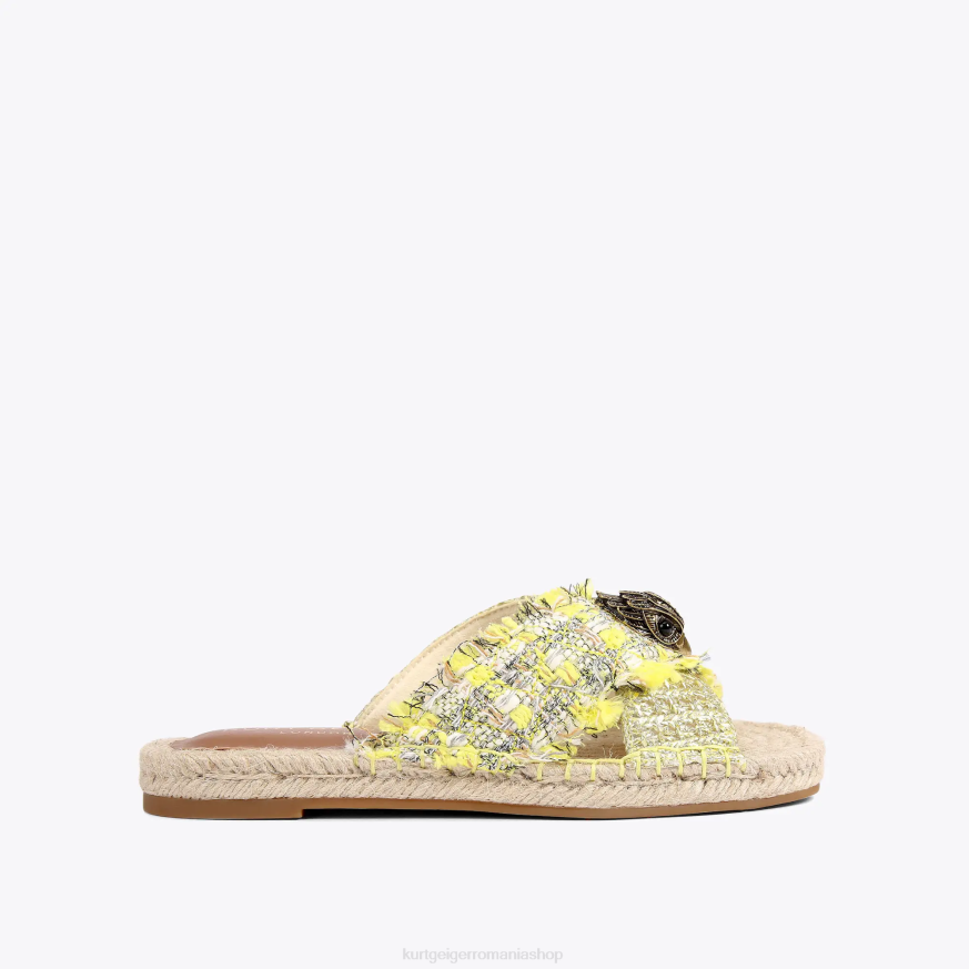 femei galben Kurt Geiger espadrile london kensington N02B445 | încălțăminte