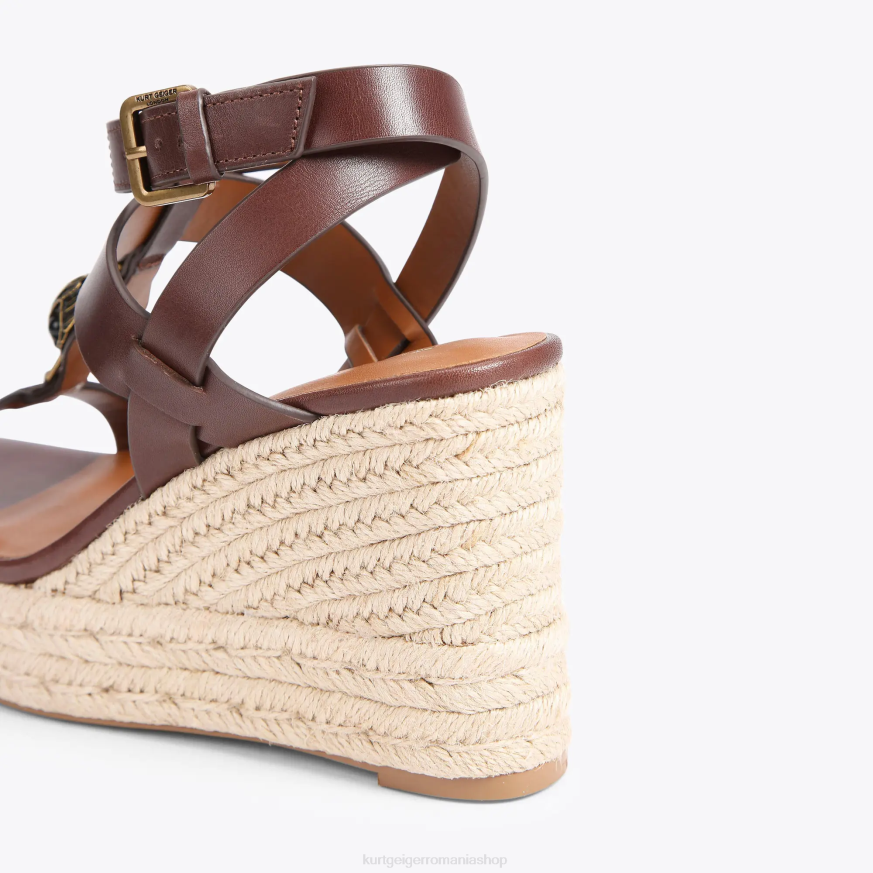 femei maro Kurt Geiger espadrile london hampton t bar N02B426 | încălțăminte