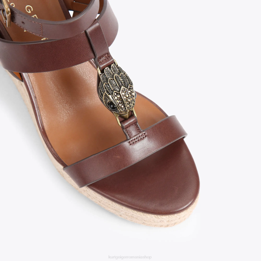 femei maro Kurt Geiger espadrile london hampton t bar N02B426 | încălțăminte