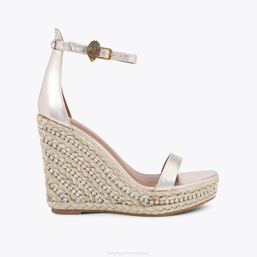 femei aur Kurt Geiger london shoreditch wedge N02B438 | încălțăminte